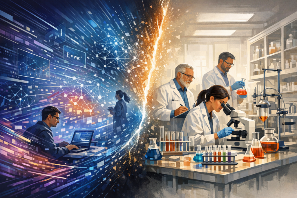 Miksi tekoäly nopeuttaa tieteellistä tutkimusta, mutta ei laboratoriokokeita?